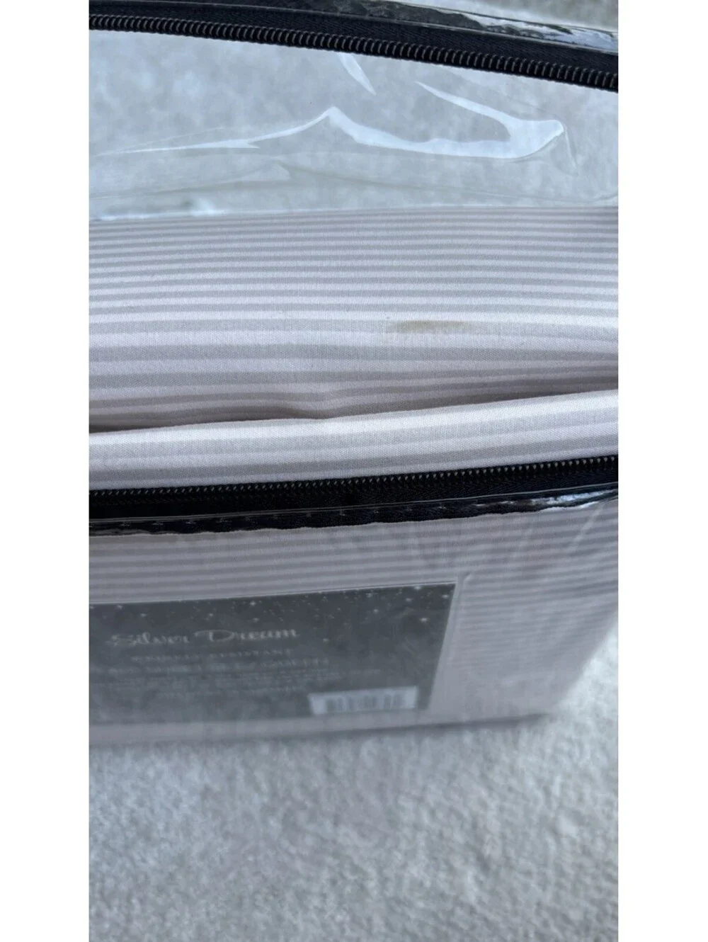Silver Dream Collection Wrinkle Resistant Romantic Stripe 4pc Queen Set Sheets